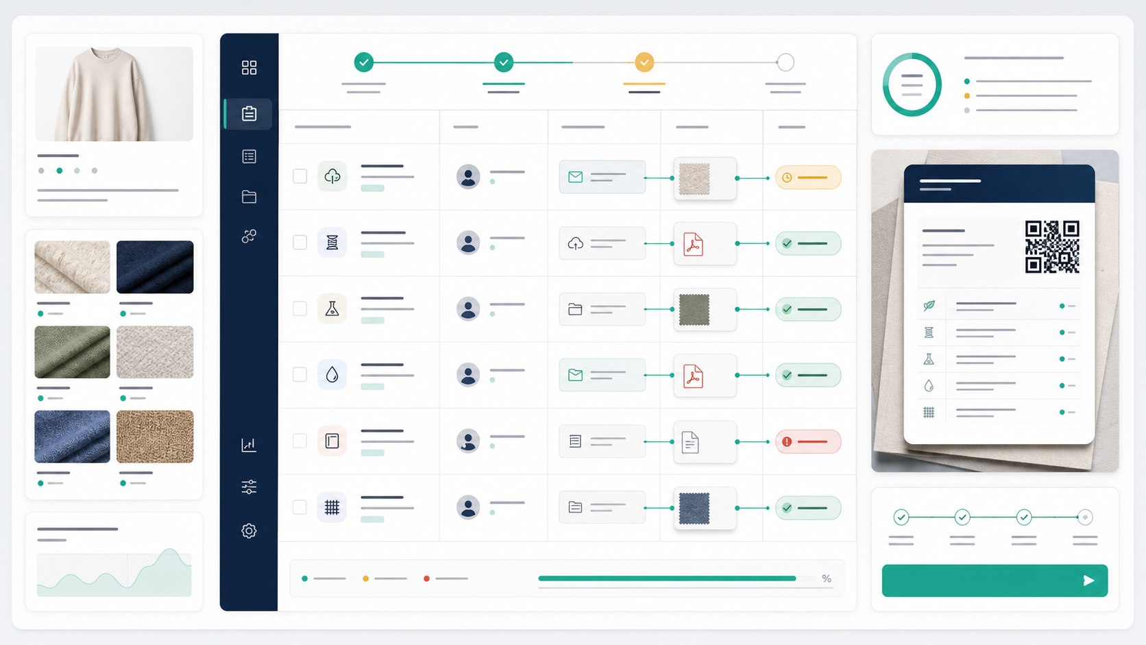 Escena premium de mapa de evidencias, supplier CSV y revisión
